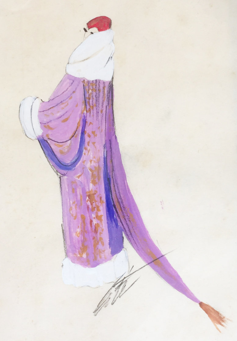 Costume Design Series 1937 15x12 Original Painting by Erte Costume Design Series 1937 15x12 Original Painting by Erte