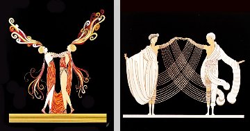 Love and Passion Framed Suite of 2 1983 Limited Edition Print -  Erte