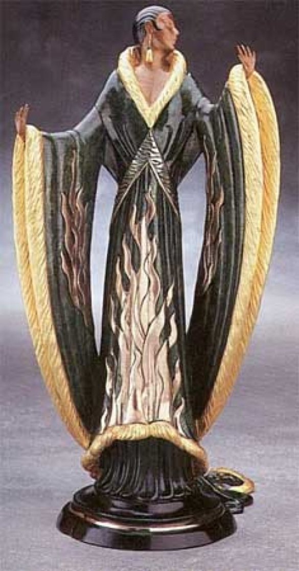 Femme Deluxe Bronze Sculpture 1990 18 in Sculpture by Erte Femme Deluxe Bronze Sculpture 1990 18 in Sculpture by Erte