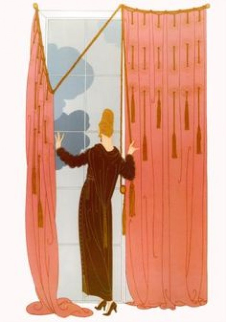 Cloudy Morning and Black Magic from the Vamps suite 1980 Limited Edition Print by Erte Cloudy Morning and Black Magic from the Vamps suite 1980 Limited Edition Print by Erte