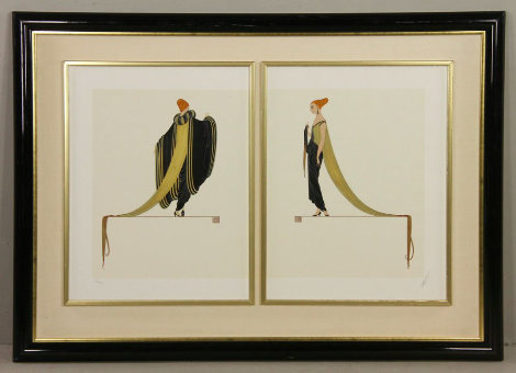 Ready for the Ball, Diptych 1982 Limited Edition Print -  Erte