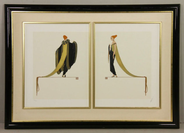 Ready for the Ball, Diptych 1982 Limited Edition Print by  Erte