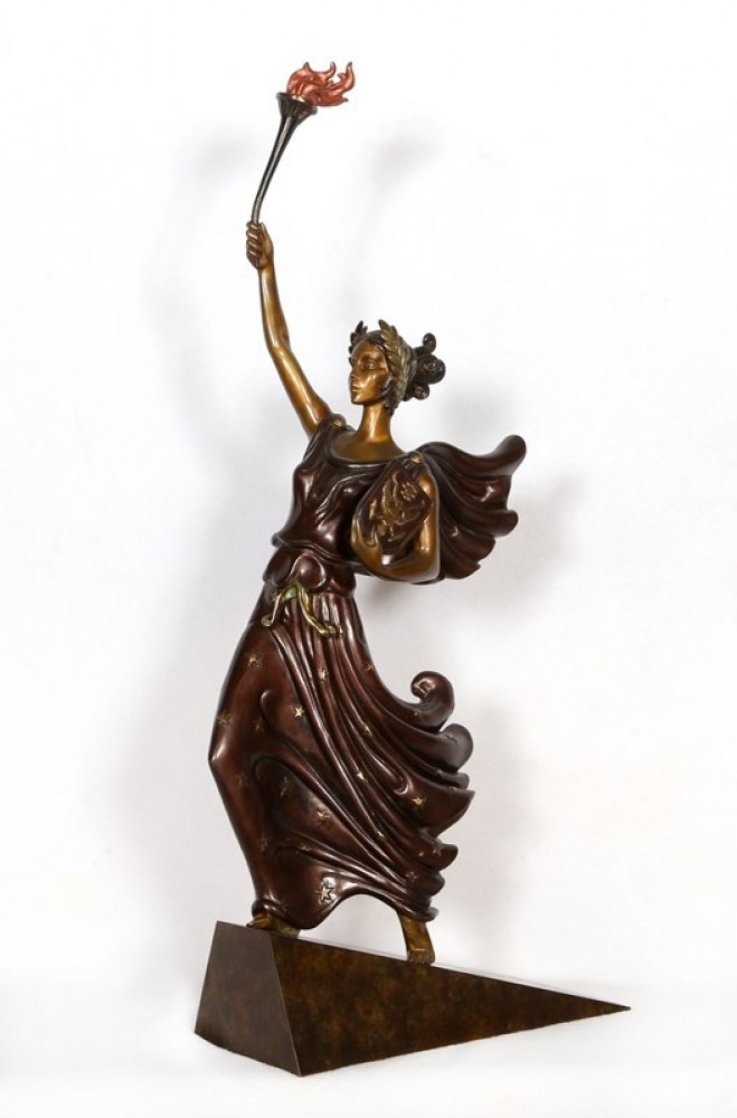 Liberty Bronze Sculpture 1984 Sculpture by Erte Liberty Bronze Sculpture 1984 Sculpture by Erte