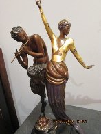 Woman And Satyr Bronze Sculpture 1985 Sculpture by Erte - 1 Woman And Satyr Bronze Sculpture 1985 Sculpture by Erte - 1