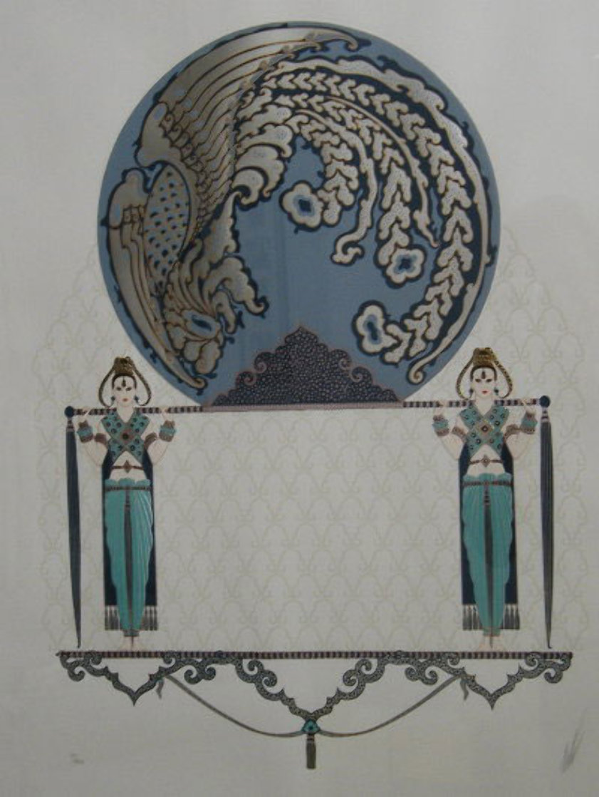Blue Asia 1985 Limited Edition Print by Erte Blue Asia 1985 Limited Edition Print by Erte