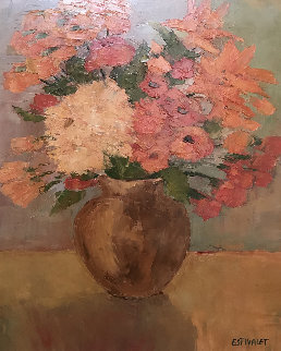 Bouquet De Madame 1999 32x28 Original Painting - Elizabeth Estivalet Bouquet De Madame 1999 32x28 Original Painting - Elizabeth Estivalet
