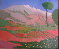 La Montagne Rose 1917 24x28 Original Painting by Elizabeth Estivalet - 1 La Montagne Rose 1917 24x28 Original Painting by Elizabeth Estivalet - 1