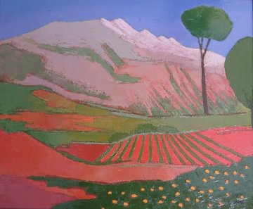 La Montagne Rose 1917 24x28 Original Painting - Elizabeth Estivalet La Montagne Rose 1917 24x28 Original Painting - Elizabeth Estivalet