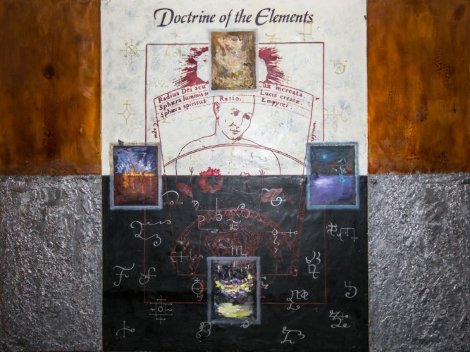Doctrine of the Elements 48x64 Huge Original Painting - Dennis Evans