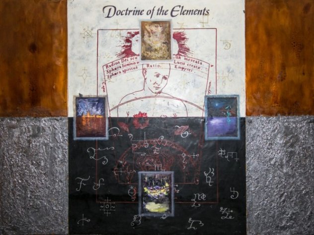 Doctrine of the Elements 48x64 Huge Original Painting by Dennis Evans