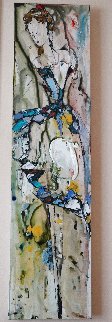 Abstract Dancer 2000 48x12 Huge Original Painting - Maya Eventov Abstract Dancer 2000 48x12 Huge Original Painting - Maya Eventov