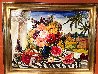 Flowers Bouquet with Rare Books 2002 48x60 - Huge Original Painting by Maya Eventov - 1