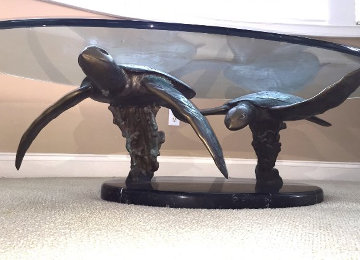 Honu-Honu Bronze Table Sculpture 66 in Sculpture - Dale Evers Honu-Honu Bronze Table Sculpture 66 in Sculpture - Dale Evers