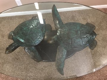 Honu-Honu Bronze Table Sculpture 66x38 Sculpture - Dale Evers Honu-Honu Bronze Table Sculpture 66x38 Sculpture - Dale Evers