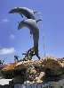Dolphin Life Size Bronze   Sculpture  1991 84x72 in Huge - Monumental Sculpture by Dale Evers - 1