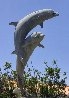 Dolphin Life Size Bronze   Sculpture  1991 84x72 in Huge - Monumental Sculpture by Dale Evers - 0