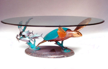Honu Solo II Dining Table Unique 2004 48x72 Huge Sculpture - Dale Evers Honu Solo II Dining Table Unique 2004 48x72 Huge Sculpture - Dale Evers