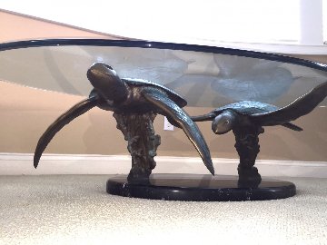Honu-Honu Bronze Table Sculpture AP 18x66 Sculpture - Dale Evers Honu-Honu Bronze Table Sculpture AP 18x66 Sculpture - Dale Evers