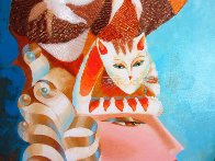 Cat Hat in Blue I 2007 36x18 Original Painting by Alina Eydel - 3 Cat Hat in Blue I 2007 36x18 Original Painting by Alina Eydel - 3