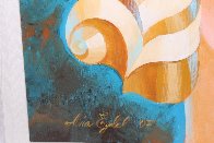 Cat Hat in Blue I 2007 36x18 Original Painting by Alina Eydel - 4 Cat Hat in Blue I 2007 36x18 Original Painting by Alina Eydel - 4