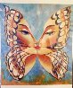 Butterfly Kiss III-Blue 2010 24x20 Embellished Limited Edition Print by Alina Eydel - 1