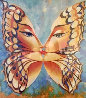 Butterfly Kiss III-Blue 2010 24x20 Embellished Limited Edition Print by Alina Eydel - 0