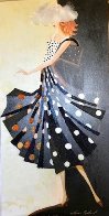 Black And White Glamour Dot 2009 36x18 Huge Original Painting by Alina Eydel - 1