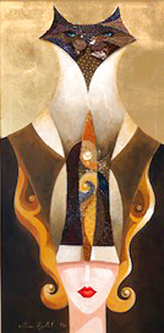 Siamese Turban 2006 18x36 Original Painting by Alina Eydel