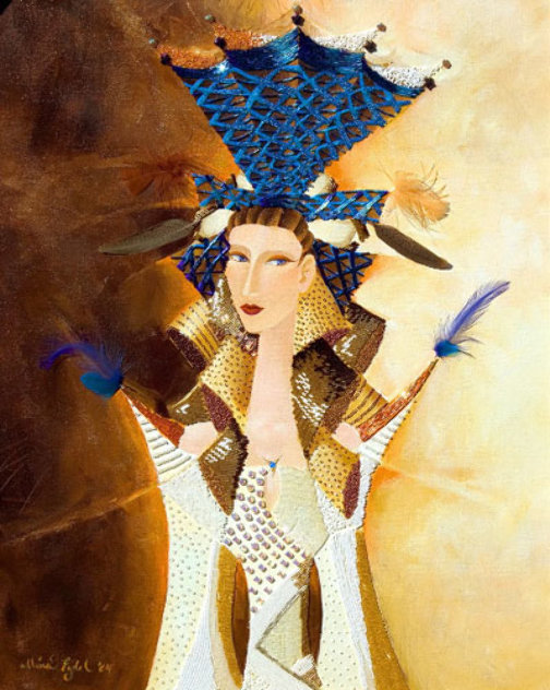 Blue Crown 2004 36x30 Original Painting by Alina Eydel