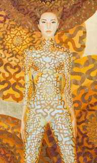 Dollar Mandala 2012 66x42 Original Painting - Alina Eydel Dollar Mandala 2012 66x42 Original Painting - Alina Eydel