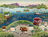 San Francisco Bay 1990 Serigraph - California Limited Edition Print by Gisela Fabian - 0