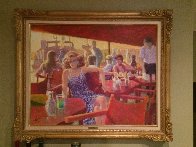 Untitled Painting 1980 44x35 Super Huge Original Painting by Louis Fabien - 1 Untitled Painting 1980 44x35 Super Huge Original Painting by Louis Fabien - 1