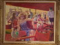 Untitled Painting 1980 44x35 Super Huge Original Painting by Louis Fabien - 2 Untitled Painting 1980 44x35 Super Huge Original Painting by Louis Fabien - 2