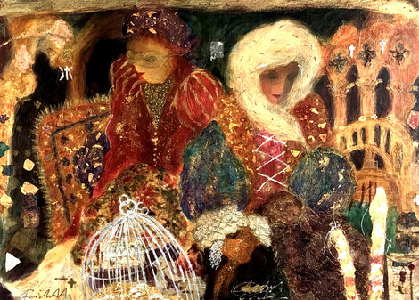 Murano Memories II 1993 - Embellished Serigraph on Linen Limited Edition Print - Roy Fairchild-Woodard