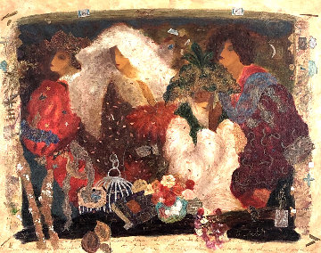 Protector 1994 Embellished Limited Edition Print - Roy Fairchild-Woodard Protector 1994 Embellished Limited Edition Print - Roy Fairchild-Woodard