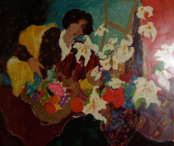 Girl With Lilies 1992 Limited Edition Print - Roy Fairchild-Woodard Girl With Lilies 1992 Limited Edition Print - Roy Fairchild-Woodard