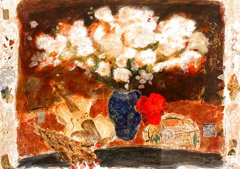 White Flowers 1992 Huge Limited Edition Print - Roy Fairchild-Woodard