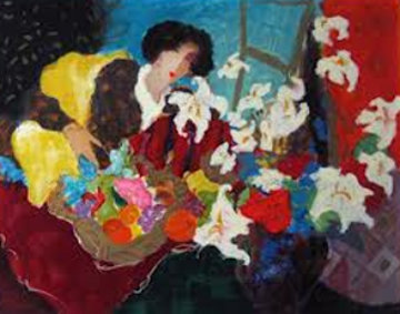 Girl With Lillies 1992 Limited Edition Print - Roy Fairchild-Woodard Girl With Lillies 1992 Limited Edition Print - Roy Fairchild-Woodard