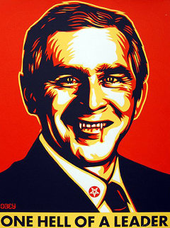 One Hell of a Leader 2004 Limited Edition Print - Shepard Fairey One Hell of a Leader 2004 Limited Edition Print - Shepard Fairey