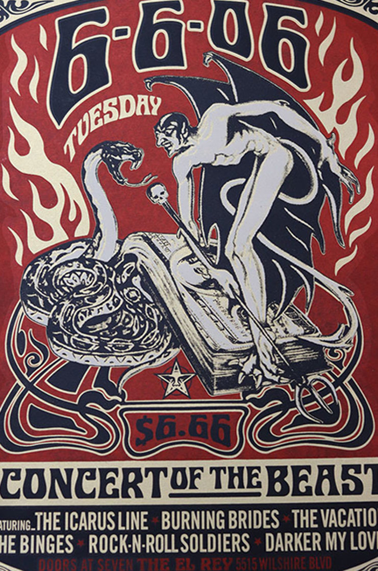 Concert of the Beast 2006 Limited Edition Print by Shepard Fairey Concert of the Beast 2006 Limited Edition Print by Shepard Fairey