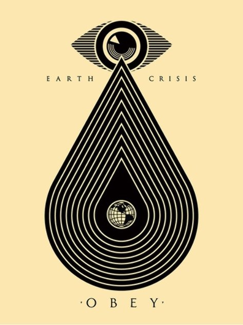 Obey Giant Earth Crisis - Cream 2014 Limited Edition Print by Shepard Fairey
