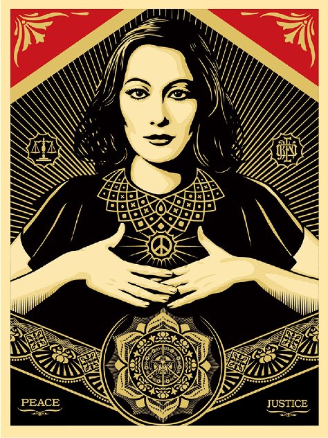 Peace And Justice Woman AP 2013 Limited Edition Print by Shepard Fairey