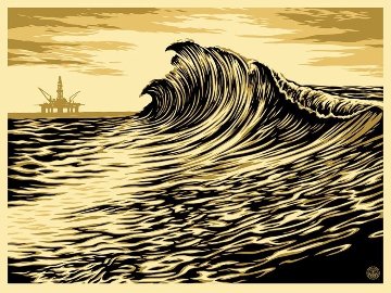 Water Is the New Black 2015 Limited Edition Print - Shepard Fairey Water Is the New Black 2015 Limited Edition Print - Shepard Fairey
