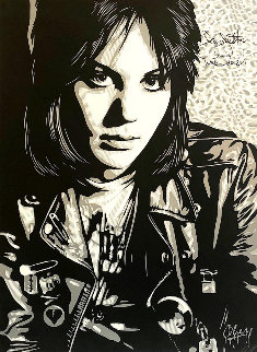 Joan Jett the Runaway 2013 Double Signed Limited Edition Print - Shepard Fairey Joan Jett the Runaway 2013 Double Signed Limited Edition Print - Shepard Fairey