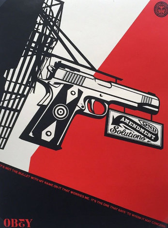2nd Amendment Solutions 2011 (Gun) Limited Edition Print - Shepard Fairey