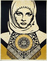 Arab Woman (Gold) 2008 Limited Edition Print by Shepard Fairey - 0 Arab Woman (Gold) 2008 Limited Edition Print by Shepard Fairey - 0