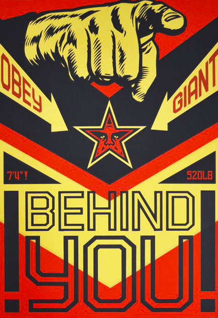 Behind You (Large Format) 2009 Limited Edition Print by Shepard Fairey