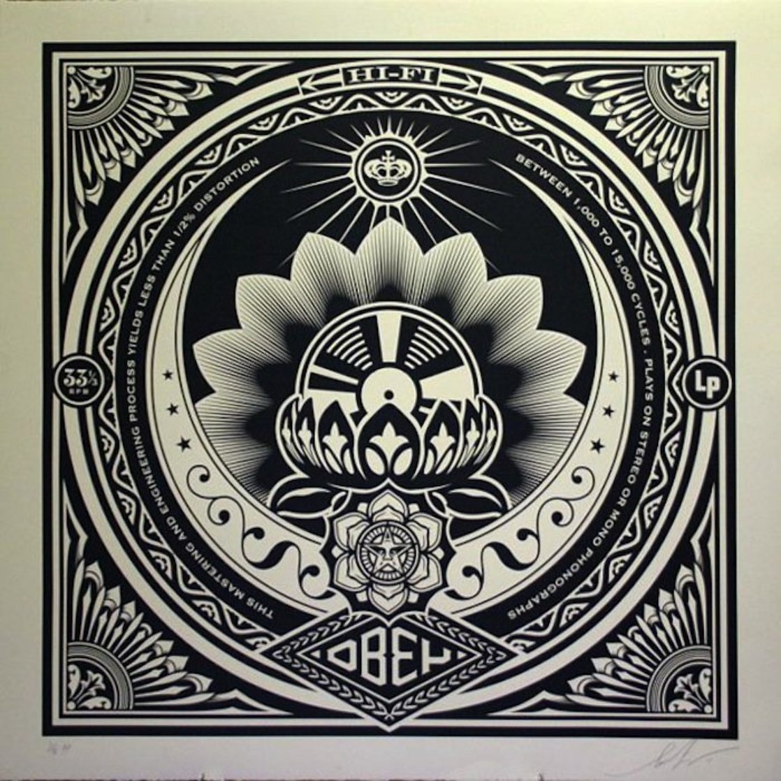 Lotus Album Large Format 2000 Limited Edition Print by Shepard Fairey Lotus Album Large Format 2000 Limited Edition Print by Shepard Fairey