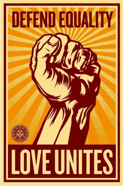 Love Unites 2008 Huge Limited Edition Print by Shepard Fairey