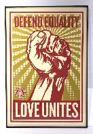Love Unites 2008 Huge Limited Edition Print by Shepard Fairey - 2 Love Unites 2008 Huge Limited Edition Print by Shepard Fairey - 2